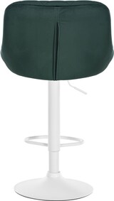 thumbnail of CHEFGASTRO Barhocker CAPE VERDE Samt Weiß HxBxT 83x46x49cm Samt Dunkelgrün Barstuhl
