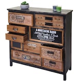 thumbnail of Apothekerskast HWC-A43, ladekast, massief dennenhout vintage shabby look 90x90x32cm