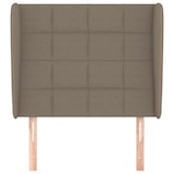 thumbnail of vidaXL Kopfteil mit Ohren Taupe 103x23x118/128 cm Stoff