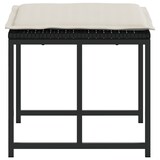 thumbnail of vidaXL Gartenhocker mit Kissen 4 Stk. Schwarz Poly Rattan