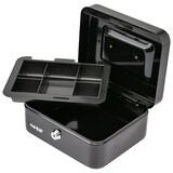 thumbnail of HMF Geldkassette abschließbar, Kasse mit Münzeinsatz, 5 Münzfächer, 20 x 16 x 9 cm, Schwarz