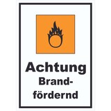 thumbnail of Schild Gefahrensymbol Brandfördernd Brand hochkant A3 (297x420mm)