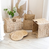 thumbnail of HMF Tischset rund geflochten aus Wasserhyazinthe, Platzset abwaschbar, 6er Set, 30 cm