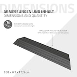 thumbnail of ML-Design – WPC Abschlussleiste Ecke rechts – 38x2x7,5 cm Anthrazit | Holzoptik, geriffelt, für Terrassenfliesen