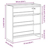 thumbnail of vidaXL Schuhregal Grau Sonoma 60x25x62 cm Holzwerkstoff