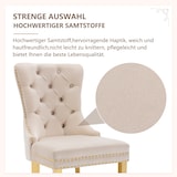 thumbnail of Merax Silla de Comedor Juego de 4 Sillas de Salón 4 Piezas Silla tapizada Patas de Apoyo de Acero Inoxidable Chapado en Oro Terciopelo Beige