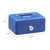 thumbnail of ARREGUI Elegant C9005 Geldkassette aus Stahl | Geldbox | 12,5 cm breit | Abschließbare Kasse mit Einwurfschlitz | Kleine Geldkassette mit Schlüssel