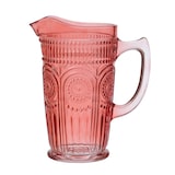thumbnail of Krug Vintage Boho Blumenmuster Karaffe Tee Saft Kanne Glas 1,4l rot