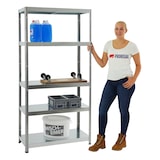 thumbnail of PROREGAL Étagère charge lourde STEEL EAGLE | HxLxP 180x90x40cm | 130kg par niveau | Galvanisé | Étagère robuste de Garage, Atelier