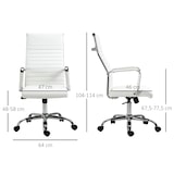 thumbnail of Vinsetto silla de oficina silla de escritorio giratoria 360° basculante con altura ajustable y reposabrazos tapizado en piel sintética 54x62x104-114cm