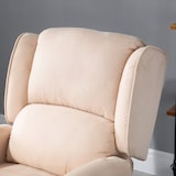 thumbnail of HOMCOM sillón de masaje sillón relax reclinable con mando a distancia 2 zonas de masaje y tapizado en tejido de ante 78x83x101 cm crema