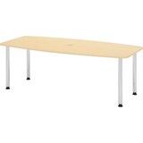 thumbnail of bümö Konferenztisch oval 220x103 cm großer Besprechungstisch in Ahorn, Besprechungstisch mit Chromfüßen, Meetingtisch für 8 Personen, XXL-Tisch für