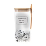 thumbnail of Bonbonnière avec cuillère 21 cm Yuma -  Blanc Rond Verre Amadeus 10x12 cm