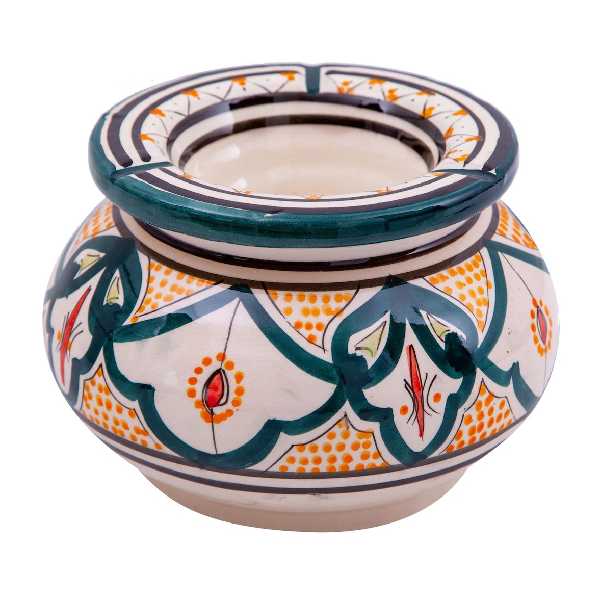 Posacenere artigianale in ceramica antiodore e antivento decorato a mano perfetto per interni ed esterni elimina gli odori delle sigarette