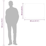 thumbnail of vidaXL Küchenrückwand Schwarz 80x60 cm Hartglas