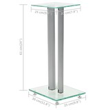 thumbnail of vidaXL Speakerstandaarden zuil-ontwerp gehard glas zilver 2 st