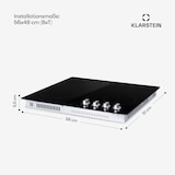 thumbnail of EasyCook Keramikkochfeld 6100W Drehregler schwarz Schwarz