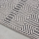 thumbnail of Teppich Balkon Boho Pflegeleicht Waschbar Strapazierfähig Terrasse Küche Läufer Grau 80x250 cm OEKO-TEX Gekettelt – ORLA von Kadima Design