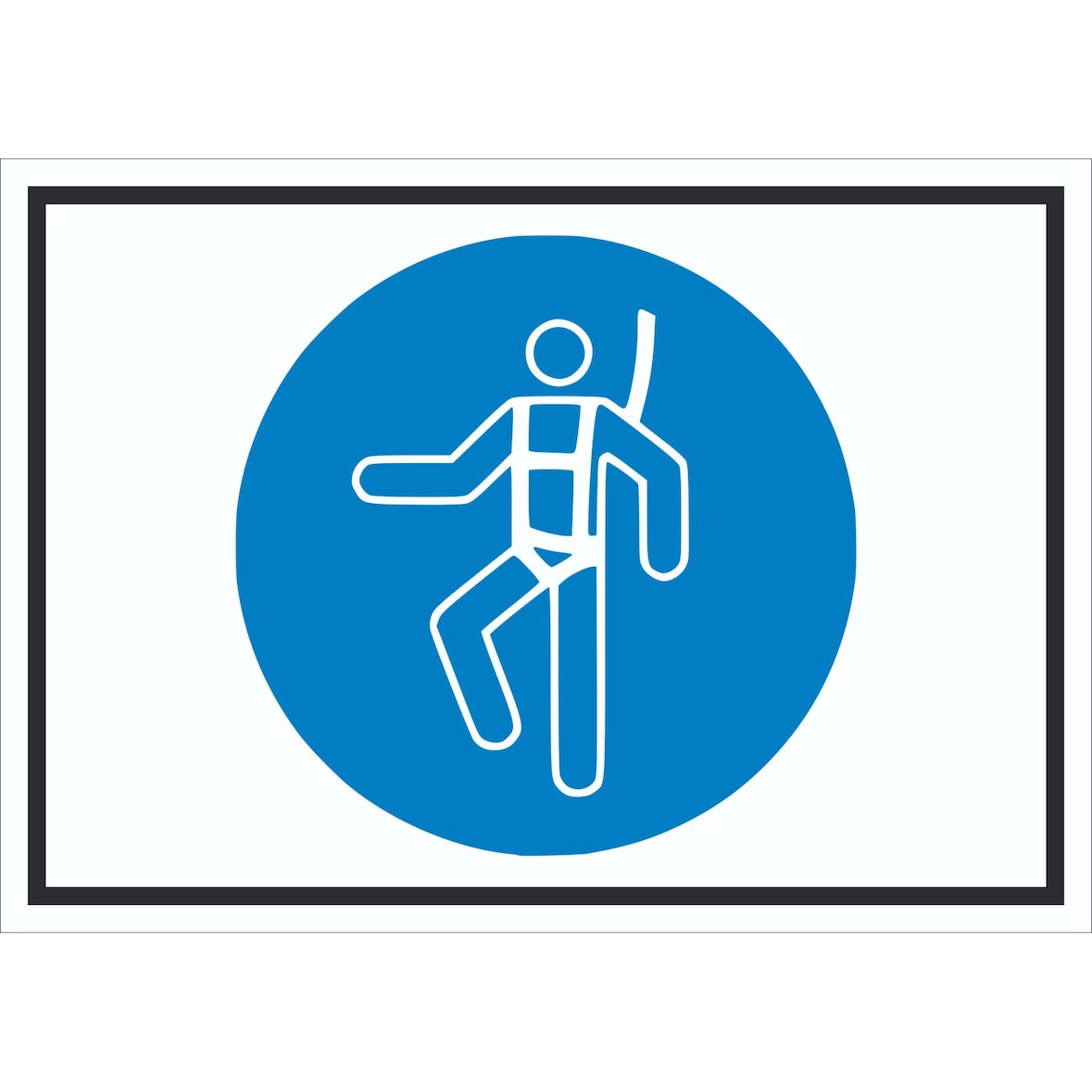 Auffanggurt benutzen Symbol Schild A0 (841x1189mm)