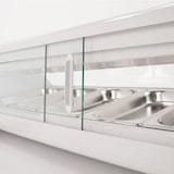 thumbnail of Vetrina Frigo per Sushi da Banco Refrigerata - Vetro frontale curvo apribile - Motore incorporato - Bianca - 5 gn 1/3 - 130,7x45x33h cm