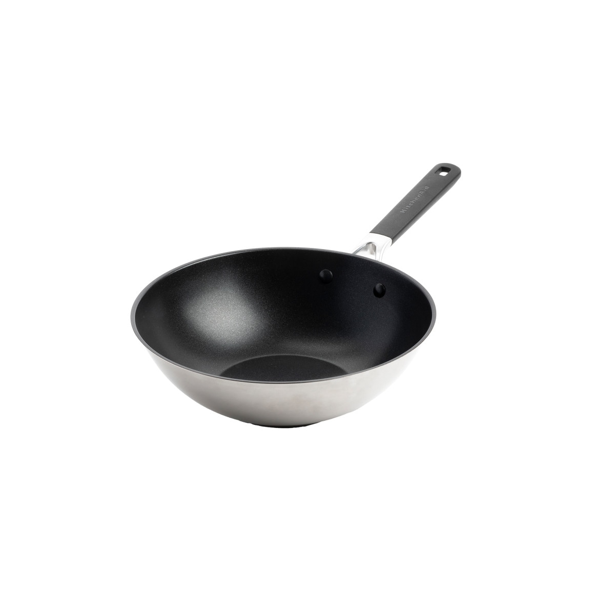 KitchenAid Classic Stainless Steel Wokpfanne 28cm silber - Antihaftbeschichtung