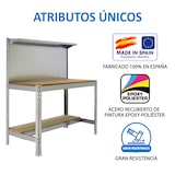 thumbnail of SimonRack Établi d’atelier, 1510x610 mm, panneau perforé, Charge 600 kg, Galvanisé - BT-3