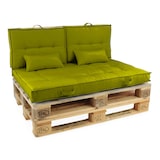 thumbnail of Pack salon de jardin palettes et cousinage vert kaki - Oviala