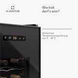 thumbnail of Klarstein Silent Vino 12 Uno Weinkühlschrank 31 L / 12 Fl 5-18 °C Touch Schwarz