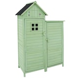 thumbnail of Merax Gerätehaus Gartenschrank Geräteschuppen Geräteschrank，118 x 54 x 173 cm, auch für kleine Gärten geeignet, Grünes, PVC-Dach