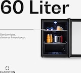 thumbnail of Beersafe XL Kühlschrank 60 Liter 2 Böden Panoramaglastür Edelstahl Schwarz