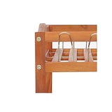 thumbnail of COSTWAY Schoenenrek Schoenenrek van acaciahout met metalen haken aan de zijkant Schoenenopslag Geschikt voor 12-18 paar schoenen