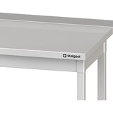 thumbnail of Stalgast Edelstahl Arbeitstisch ohne Grundboden, 2600x600x850 und, mit Verstrebung, mit Aufkantung, verschweißt