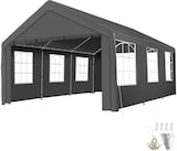 thumbnail of tectake Pavilhão, JASKO, estrutura estável de aço revestimento em pó, lona polietileno impermeável, proteção UV 50+, cinzento