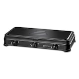 thumbnail of Réchaud gaz portable 3 feux 3450W Noir Couvercle Plaque de cuisson KEMPER