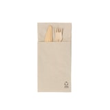 thumbnail of BIOZOYG 250 Stück Papierservietten 10 x 19,5 cm ungebleichte Einwegservietten, Recycling-Papierservietten, 2-lagig für Besteck, Gastroservietten