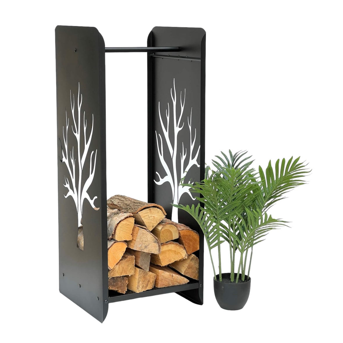 Kaminholzregal 10-1470 Kaminholzständer 100 cm Holzkorb Kaminholzhalter Holzregal