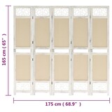 thumbnail of vidaXL 5-tlg. Raumteiler Creme 175x165 cm Stoff