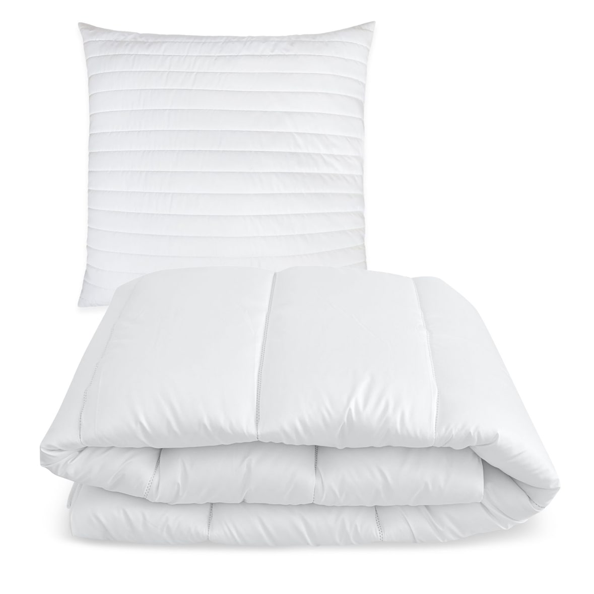 Bettenset 155x220 2 teilig OEKO-TEX - Bettdecke 155x220 Set mit Kissen 80x80 (Kopfkissen) - Ganzjahres Bettdecke / Steppdecke