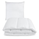 thumbnail of Bettenset 155x220 2 teilig OEKO-TEX - Bettdecke 155x220 Set mit Kissen 80x80 (Kopfkissen) - Ganzjahres Bettdecke / Steppdecke