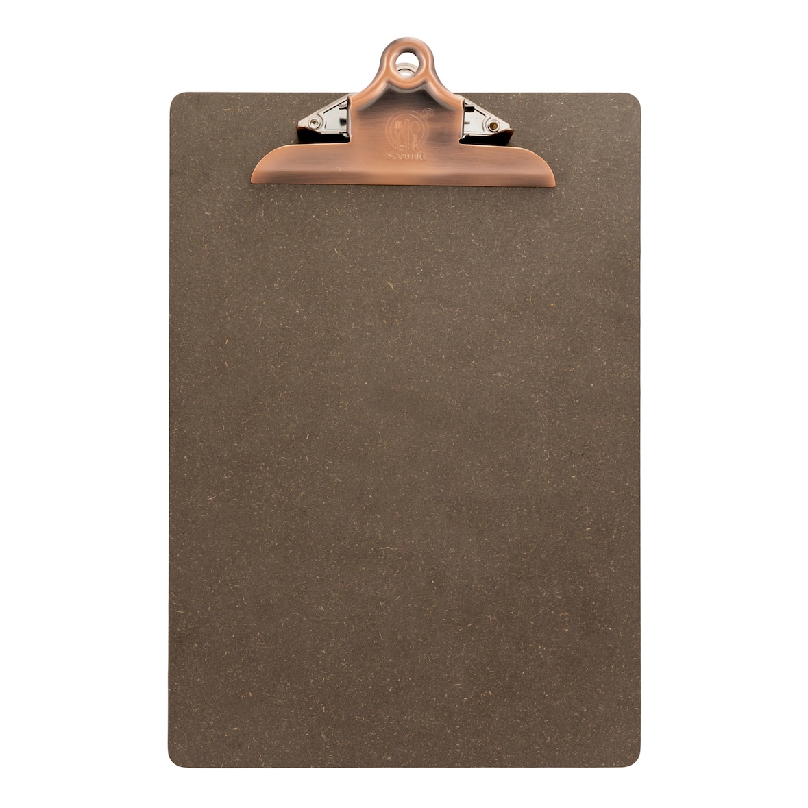 Securit® Porte-menu en bois avec clip - Clip en acier inoxydable - A4. Clip marron, presse-papiers gris.