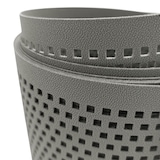 thumbnail of zaun|zu® Sichtschutzstreifen Gelocht Quadrat Muster für Doppelstabmatten Steingrau 50m