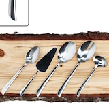 thumbnail of 5tlg. Justinus Twist Anlegeteile-Besteckset 1x Tortenheber, 1x Saucenlöffel, 1x Servierlöffel, 1x Salatlöffel & 1x Salatgabel