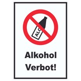 thumbnail of Alkohol verbot Schild A6 Rückseite selbstklebend