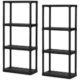 thumbnail of ArtPlast - Set di 2 scaffali modulari con 4 altezze in polipropilene 60x30x133 cm in colore nero - Collezione Tempo