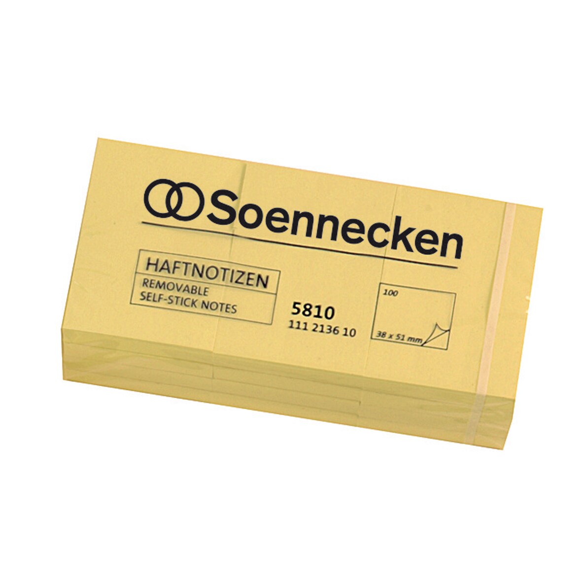 Soennecken 5810 Haftnotiz 50x40mm hellgelb 12x100Blatt 12 St./Pack.