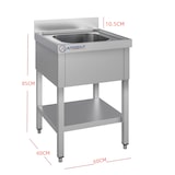 thumbnail of Fregadero de acero Inox con estante inferior - 1 fregadero