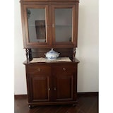 thumbnail of shopinnovativo -Cristalliera 4 ante 2 cassetti arte povera in legno massello e mdf con rifinitura in noce 104x43x218 H