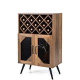 thumbnail of COSTWAY Armário de Cozinha, Armário para Vinhos com Prateleira Removível e Suportes para Copos Integrados, Buffet de Madeira