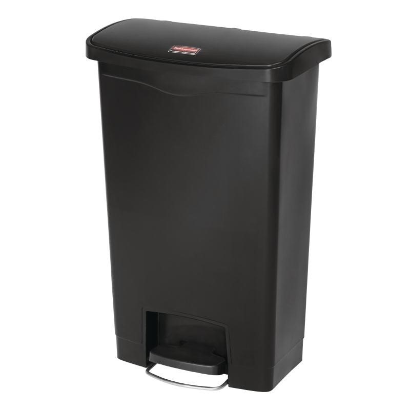 Rubbermaid Slim Jim Pedaleimer Breitseite 50  Liter schwarz