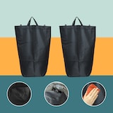 thumbnail of Relaxdays Pfandflaschen Sammelbehälter, 100 L, 2 Taschen, abwischbar, Recycling, Flaschensammler für Leergut, schwarz